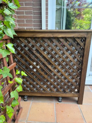 Valla de madera para jardín o terraza