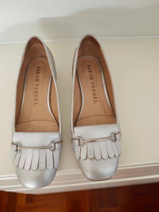 Zapatos Sara Verdel Plata Talla 38