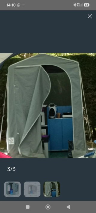 Cocina de camping gris