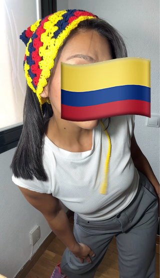 Top crochet tricolor Mundial / futbol