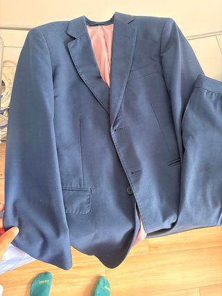 Traje azul chaqueta y pantalón