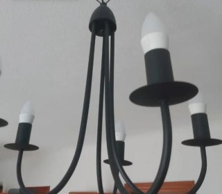 Lámpara Techo Ikea 5 Brazos Negra