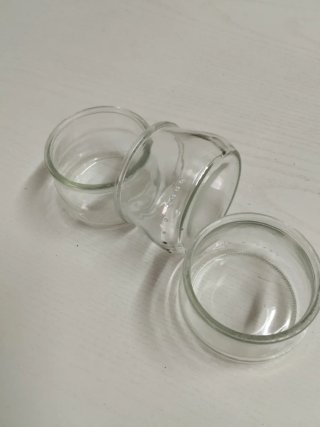 Tarrinas de cristal transparentes