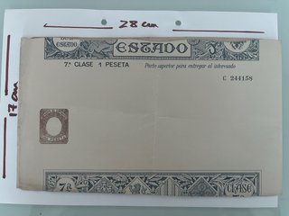Documento fiscal antiguo Estado Español 1 Peseta