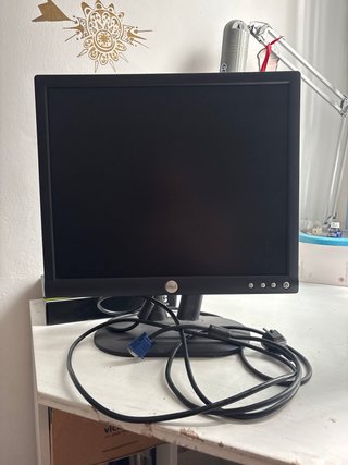 Monitor, Teclado Dell PS/2 y Ratón Dell USB Negro