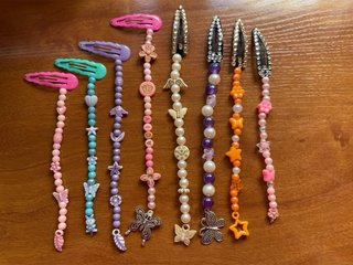Horquillas pelo estrellas y abalorios