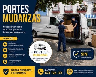 Se haces todo tipo de portes y mudanzas.Económicos