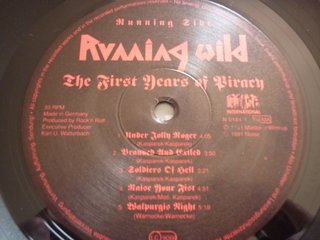 Running Wild - "The First Years Of Piracy" LP