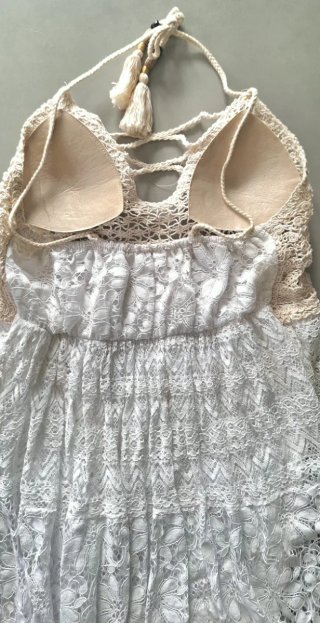 Abito estivo donna crochet pizzo bianco