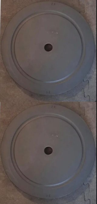 Pesas 2 discos de 24kg calibrados de 30mm