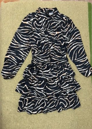 Vestido corto estampado cebra talla S