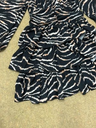Vestido corto estampado cebra talla S