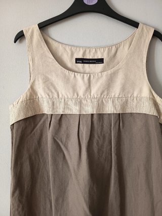 Vestido Zara Basic Marrón Verano