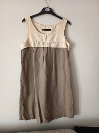 Vestido Zara Basic Marrón Verano