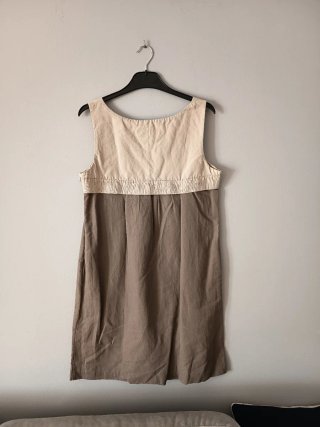 Vestido Zara Basic Marrón Verano