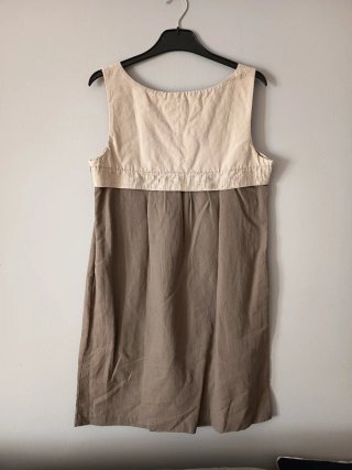 Vestido Zara Basic Marrón Verano