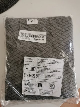 Funda individual para cojín de sofá gris