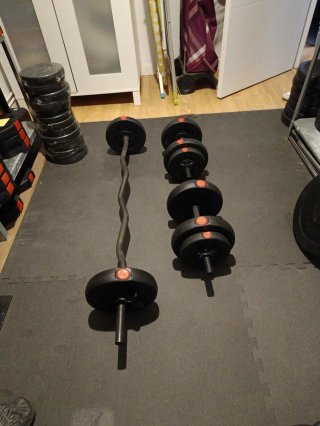 Kit Barra Z + Mancuernas Ajustables