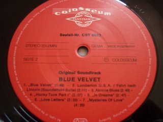 BSO "Blue Velvet" LP Alemania