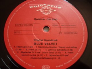 BSO "Blue Velvet" LP Alemania