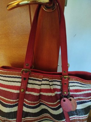 Bolso de hombro rayas multicolor