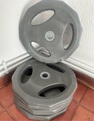 Discos de pesa 10kg Basic-Fit (2 unidades)