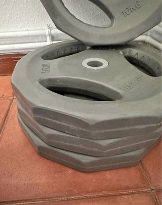 Discos de pesa 10kg Basic-Fit (2 unidades)