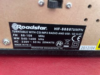 ROADSTAR HIF 8888 USB RADIO CD TOCADISCOS