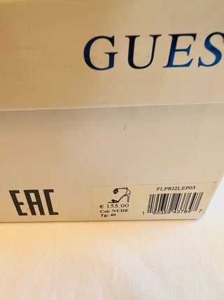Sandalias Guess Tacón Beige/Oro Talla 40