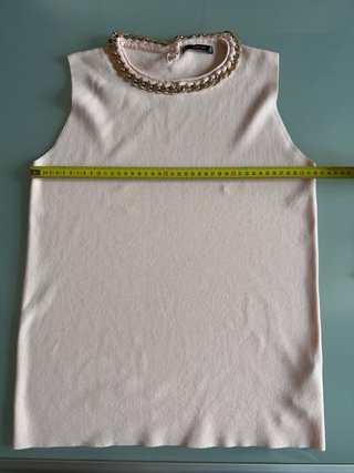 Vendo elegante top smanicato firmato Zara Knit