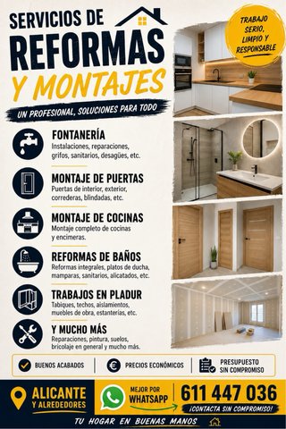 servicios de reformas y montajes