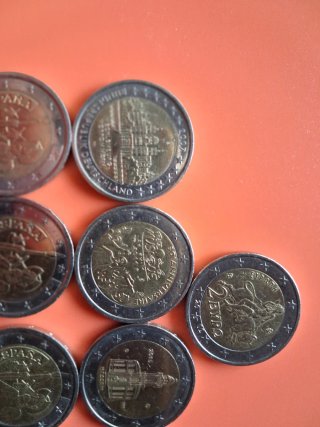 Lote 9 Monedas Colección Euro SC Banco