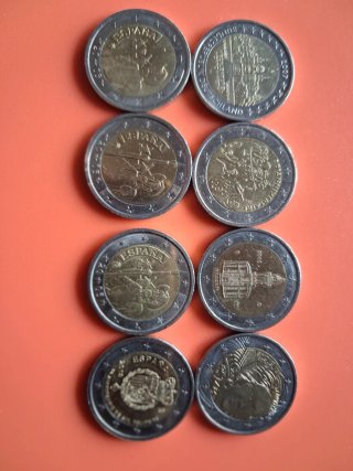 Lote 9 Monedas Colección Euro SC Banco