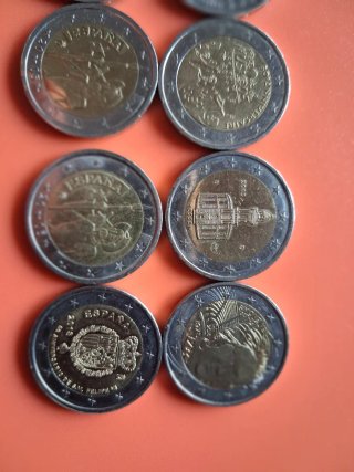 Lote 9 Monedas Colección Euro SC Banco