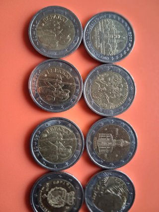 Lote 9 Monedas Colección Euro SC Banco