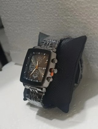 Orologio IBOGER Uomo Quadrato Oro Argento