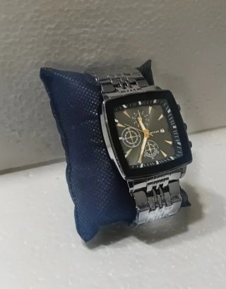Orologio IBOGER Uomo Quadrato Oro Argento