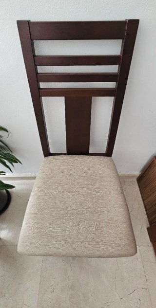 Mueble salón y mesa comedor madera nogal