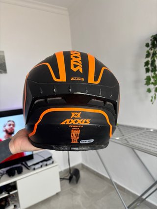 Casco Axxis Draken Negro Mate y Naranja