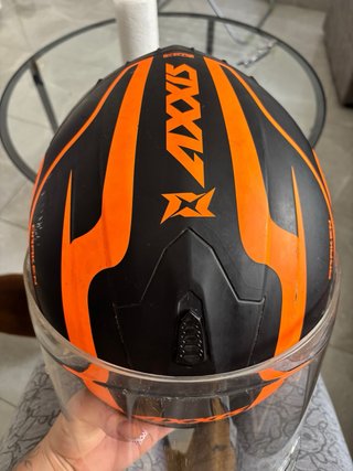 Casco Axxis Draken Negro Mate y Naranja