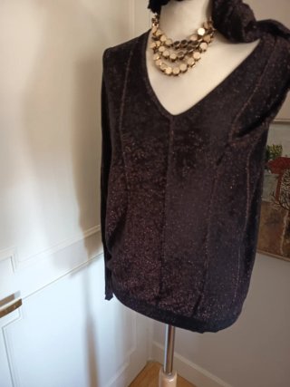 Jersey Free/Quent negro con brillo