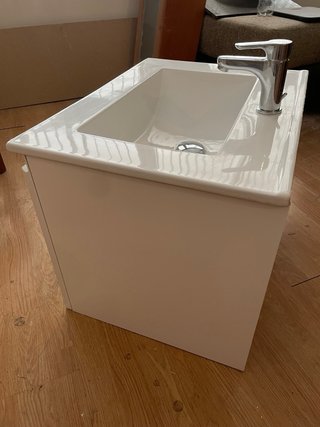 Lavamanos minimalista blanco