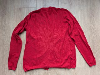 Chaqueta punto roja, de Mango, talla XS