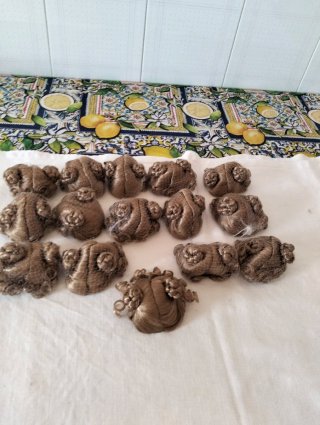 15 parrucche nuove castane