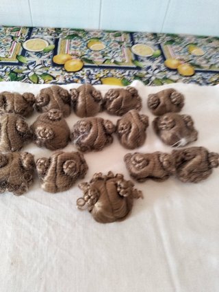 15 parrucche nuove castane