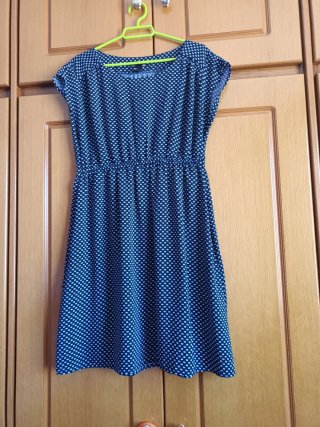 Vestido lunares blanco y negro
