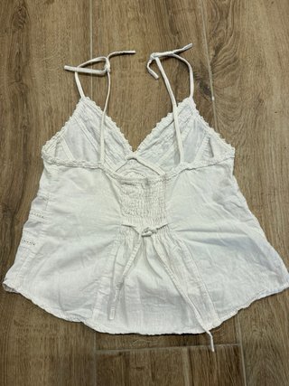 Top blanco bordado tirantes vintage