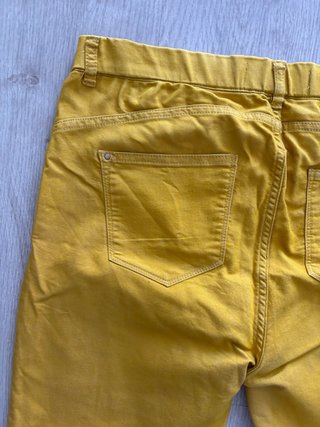 Pantalón Vaquero Largo Mujer Amarillo