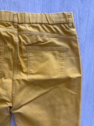 Pantalón Vaquero Largo Mujer Amarillo