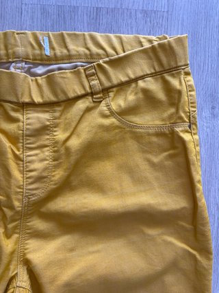 Pantalón Vaquero Largo Mujer Amarillo